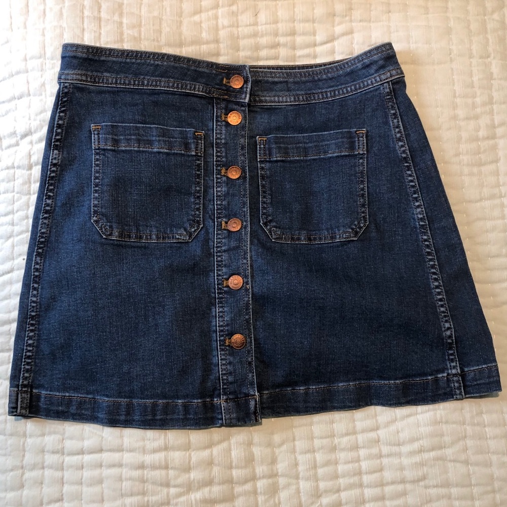 Madewell Denim Button- up Skirt